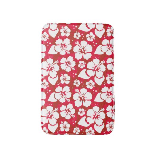 Hibiscus Flowers Pattern Badmat (Voorkant Verticaal)