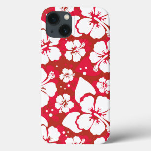 Hibiscus Flowers Pattern iPhone 13 Hoesje