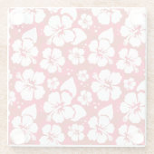Hibiscus Flowers Pattern Glazen Onderzetter (Achterkant)