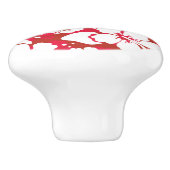 Hibiscus Flowers Pattern Keramische Knop (Zijkant)