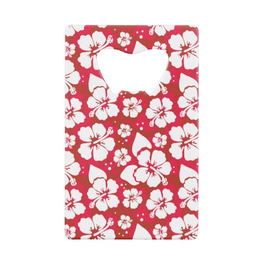 Hibiscus Flowers Pattern Kredietkaart Flessenopener (Voorkant)