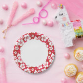 Hibiscus Flowers Pattern Papieren Bordje (Feest)