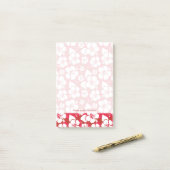 Hibiscus Flowers Pattern Post-it® Notes (Op bureau)