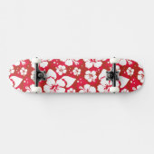 Hibiscus Flowers Pattern Skateboard (Horizontaal)