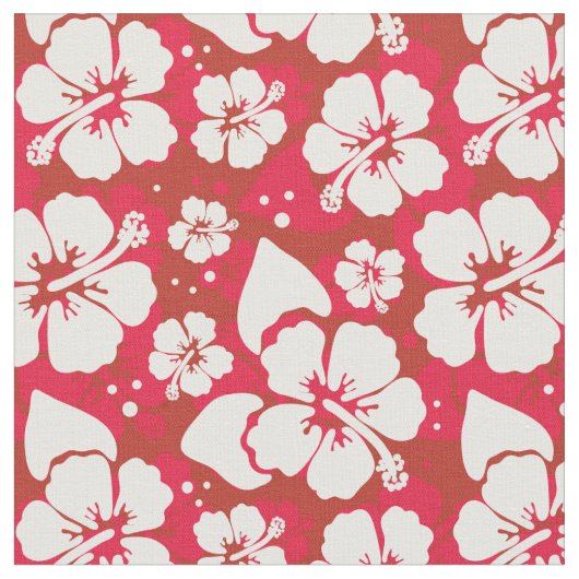Hibiscus Flowers Pattern Stof (Close Up)