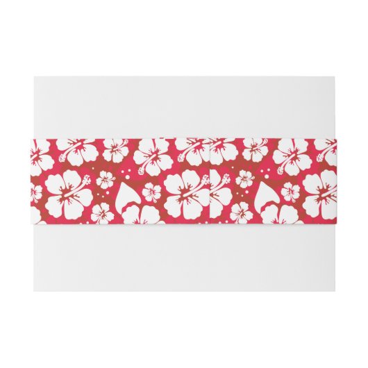 Hibiscus Flowers Pattern Uitnodigingen Wikkel (Achterkant Voorbeeld)