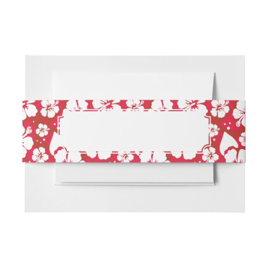 Hibiscus Flowers Pattern Uitnodigingen Wikkel (Voorkant Voorbeeld)