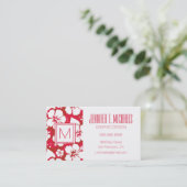 Hibiscus Flowers Pattern Visitekaartje (Staand voorkant)