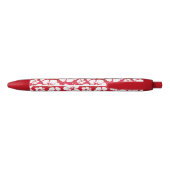 Hibiscus Flowers Pattern Zwarte Inkt Pen (Achterkant)