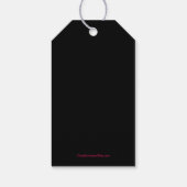 Hibiscus Flowers Sketch Black Cadeaulabel (Achterkant)
