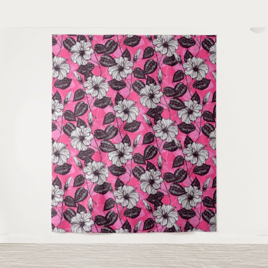 Hibiscus garden 2 wandkleed (Voorkant)