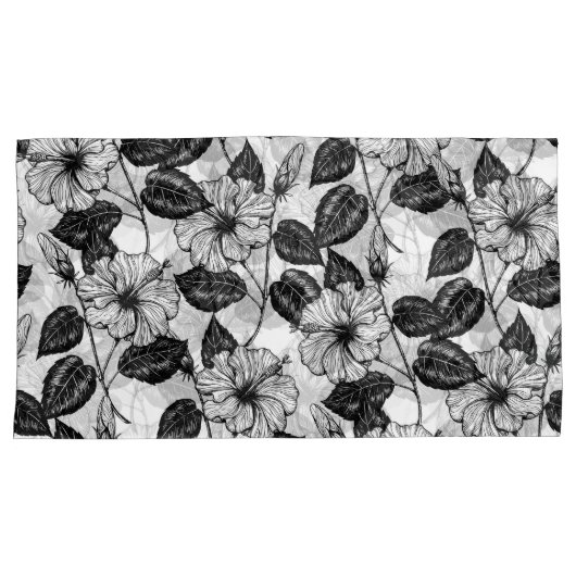 Hibiscus garden kussensloop (Voorkant-Rechts)