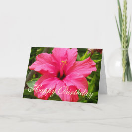 Hibiscus - Gelukkige Verjaardag Kaart