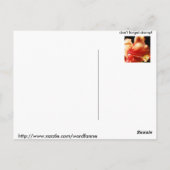 hibiscus hart briefkaart (Achterkant)