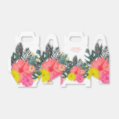Hibiscus Hawaï Tropisch Handgetekend Bruiloftsfees Bedankdoosjes (Uitgevouwen)