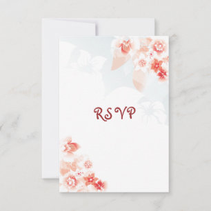 Hibiscus hawaïen en rouge orange RSVP