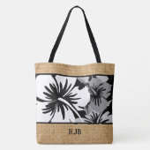 Hibiscus Hawaii Floral Monogram Beach Sac (Dos)