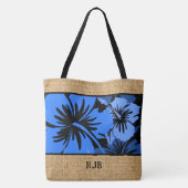 Hibiscus Hawaii Floral Monogram Beach Sac (Dos)