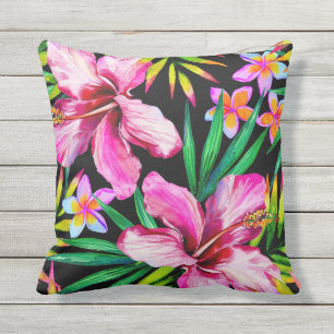 Hibiscus Hawaii Flower Pillow Buitenkussen