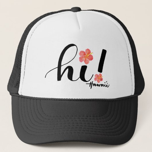 Hibiscus Hawaii Hoi! Trucker Hat Pet (Voorkant)