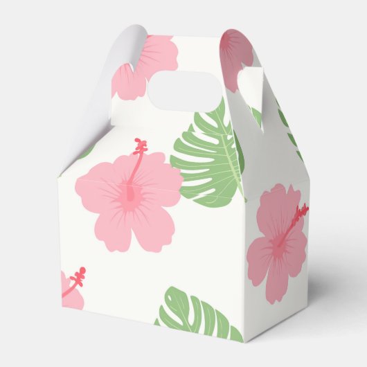 Hibiscus hawaiiaanse aloha print bedankdoosjes (Achterkant)