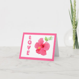 Hibiscus houdt van Wenskaart Kaart