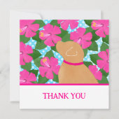 Hibiscus Island Yellow Dog Merci Cartes (Devant)