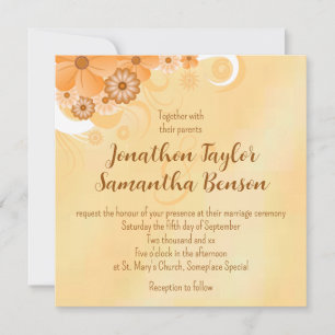 Hibiscus ivoire et or Floral Chic Invitations Carr