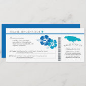 Hibiscus Jamaica Boarding Pass | Verhuizing Kaart (Voorkant / Achterkant)