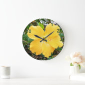 Hibiscus Jaune D'Or, Horloge Mural (Maison)