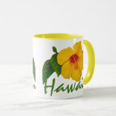 Hibiscus jaune Hawaii Mug (Devant droit)