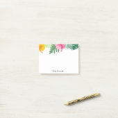 Hibiscus jaune rose tropical Notes post-it (Sur un bureau)