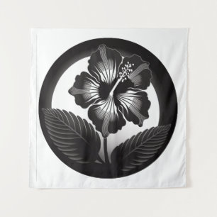Hibiscus Kamon design Wandkleed