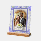 Hibiscus & kant BLAUW Acryl Bord (Hoek)