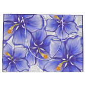 Hibiscus & kant BLAUW Groot Cadeauzakje (Achterkant)
