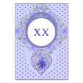 Hibiscus & kant BLAUW Kaart (Achterkant)