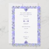 Hibiscus & kant BLAUW Kaart (Achterkant)