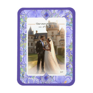 Hibiscus & kant BLAUW Magneet