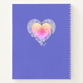 Hibiscus & kant BLAUW Notitieboek (Achterkant)