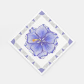 Hibiscus & kant BLAUW Servet (Hoek)