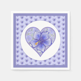 Hibiscus & kant BLAUW Servet