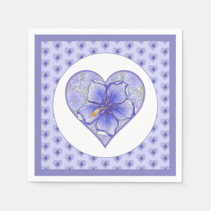 Hibiscus & kant BLAUW Servet