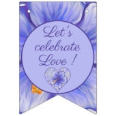 Hibiscus & kant BLAUW Vlaggetjes (Tweede vlag)