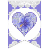 Hibiscus & kant BLAUW Vlaggetjes (Eerste vlag)