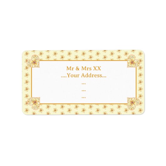 Hibiscus & kant GEEL Etiket (Voorkant)