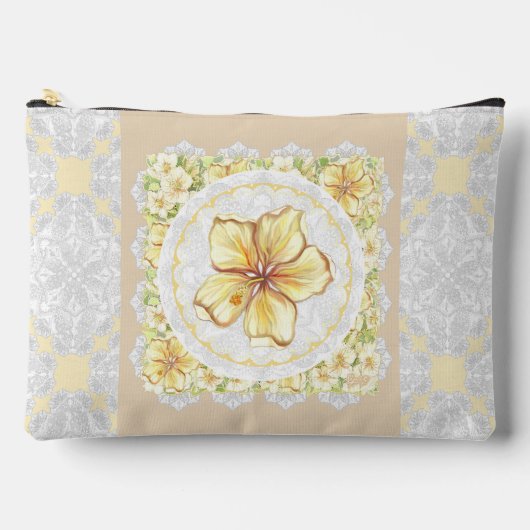 Hibiscus & kant GEEL Etui (Voorkant)