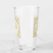 Hibiscus & kant GEEL Glas (Links)