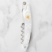 Hibiscus & kant GEEL Kurkentrekker (Voorkant)