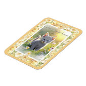 Hibiscus & kant GEEL Magneet (Linkerzijde)