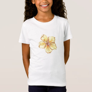 Hibiscus & kant GEEL T-shirt